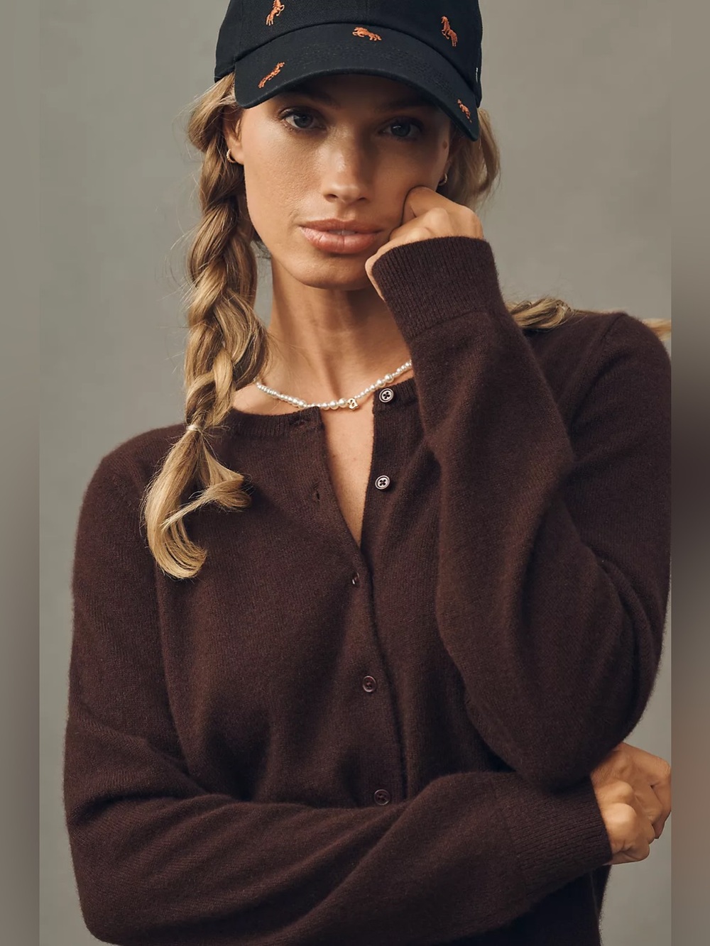 Anthropologie Brown Chocolate Juliet 100% Cashmere Cardigan Size M